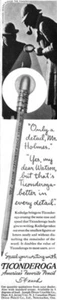Sherlock Holmes and Dr. Watson For Ticonderoga Pencils 1935 Magazine Print Ad - Picture 1 of 1