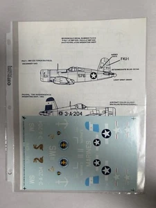 NEW Vtg No. 72-510 Micro Scale F4U-1 Military Model Airplane 1/72 Decal (TN3) - Picture 1 of 3