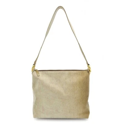 Escada 光面棕褐色爬行动物皮肤印花皮革 Tasche 单肩包 — 第 1/4 张图片