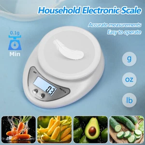 Digital Weight Scale Kitchen Jewelry Gold Grain Food MiniSize Gram 5kg*1g - Picture 1 of 10