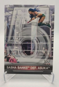 2021 TOPPS WWE WOMEN'S DIVISION 5TH ANNIVERSARY #RC-10 SASHA BANKS DEF ASUKA - Picture 1 of 2