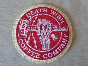 Death Wish Coffee Company Sew On Iron On Patch Grind It Out Labor Day 2018 - Picture 1 of 2