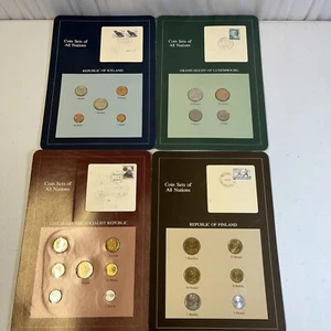Coin Sets of All Nations Lot (4) Iceland Luxembourg Finland Czech Socialist Repu - Picture 1 of 12