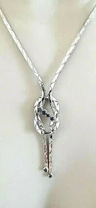 SILBER COLLIER ° 835 / 1000 ° Blaue Saphire ° Silberkette ° rhodiniert ° - Bild 1 von 12