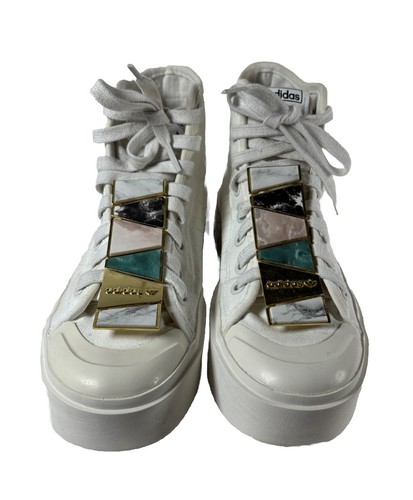 Scarpe Adidas Nizza Bonega Mid Platform da donna taglia 7 1 2 Goth Grunge sneaker RARO