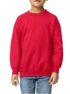 Sudadera Gildan Juvenil, Mezcla Pesada 18000B, Sudadera Niños Cuello Redondo en Blanco Foto 1 de 4