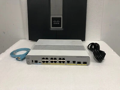 CISCO WS-C3560CX-12PC-S 12 Gigabit Ethernet Port 3560-CX PoE IP Base Switch - Image 1 of 4