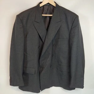 Christian Dior Monsieur Black Blazer Jacket Men's 46 Reg Double Breasted Wool - Picture 1 of 14