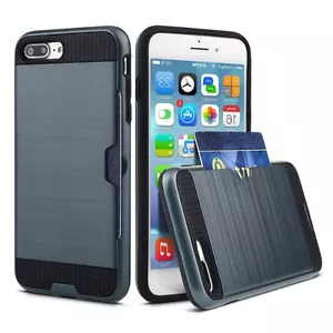 Custodia porta carte di credito portafoglio antiurto per iPhone 7 - Foto 1 di 2