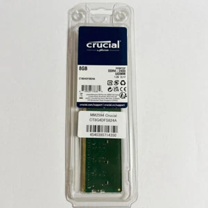 Crucial DDR4 16GB(2 x 8GB) Kit 2400MHz PC4-19200 288-Pin 1.5V Desktop Memory RAM - Picture 1 of 1