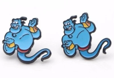PENDIENTES ESMALTADOS Disney's aladdin's genie aprox. 1/2" en caja de regalo Foto 1 de 2