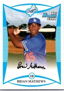 Brian Mathews #BP94 2008 Bowman Prospects Los Angeles Dodgers - Picture 1 of 2