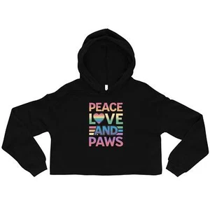 Sudadera corta Peace, Love and Paws - Imagen 1 de 7