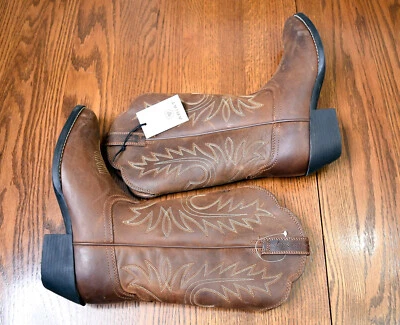 Ariat NEW Heritage R Toe Western Boots brown 5.5 $169.95 cowboy cowgirl - Image 1 of 4