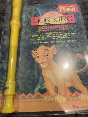 DISNEY's The Lion King Songbook -Elton John- RECORDER Fun! - Easy Instructions - Image 1 of 3