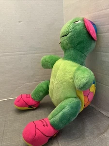 Vintage 1989 Roni Toys Hip Hop Turtle w/ Sideways Cap Neon Shell Plush NO TAGS - Picture 1 of 7