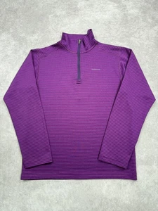 Patagonia Pullover Kinder Medium 10 lila gestreift Half Zip leicht Outdoor - Bild 1 von 16
