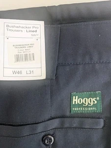 Hoggs Professional Bushwhacker Pro Trousers 46 Waist 32 Leg Navy Lined New Tags - Picture 1 of 4