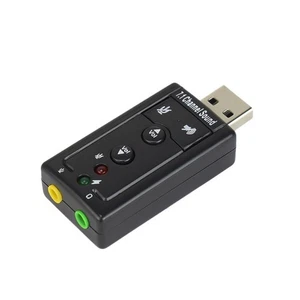 Audio Adapter Mini USB Sound Card 7.1 USB 2.0 External Sound Card Microphone - Zdjęcie 1 z 11