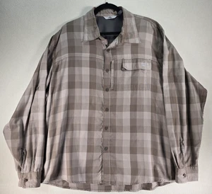 Camisa Wrangler Para Hombres 2XL Gris A Cuadros Manga Larga Abotonada Exterior Senderismo XXL - Imagen 1 de 10