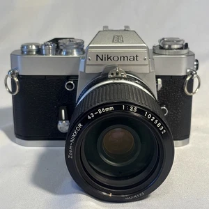 Nikomat EL NEAR MINT 43-86mm Mid Range Nikkor Zoom Lens Nikon Nikkormat - Picture 1 of 18
