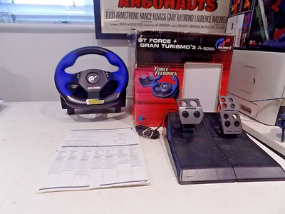 Logitech Force Feedback GT Force + Gran Turismo 3 Racing Wheel Set PS2 UNTESTED - Image 1 of 4