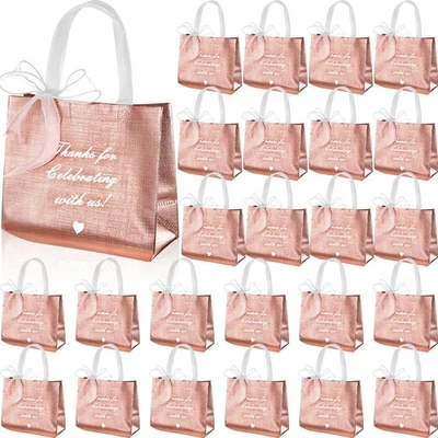 50 Piezas Bolsas de Regalo de Devolución, 8"x4"x10" Bolsas de Regalo de Gracias Reutilizables Boda Welco... Foto 1 de 4