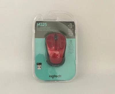Logitech Wireless Mouse M325 with Designed-For-Web Scrolling - Red (910-002651) - Image 1 of 2