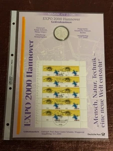 10 DM Silber Numisblatt 2/2000 - Expo 2000 Hannover - Bild 1 von 2