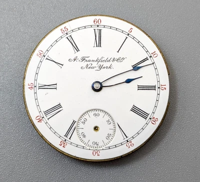 Movimiento Reloj Frankfield New York WALTHAM 5653683 Grado 62 11j 0s PIEZAS REPARACIÓN Foto 1 de 4