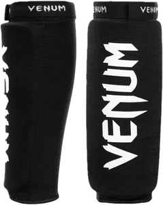 Venum Kontact Protective Slip-On MMA Shin Guards - Black - One Size - NEW - Bild 1 von 6