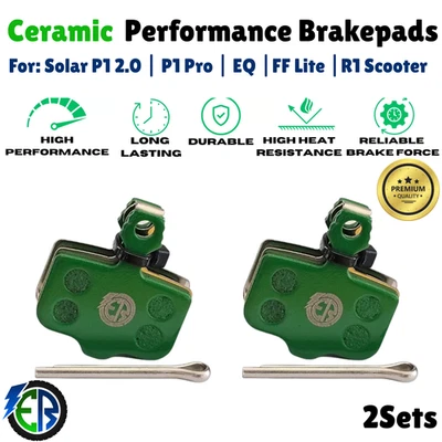 Solar Brake Pads Ceramic For P1 2.0 P1 Pro EQ, FF Lite R1 Scooter New Uk 2SETS - Image 1 of 4