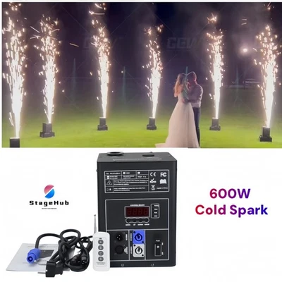Fireworks Sparkler Stage Ti Powder DJ Wedding Party 600w DMX Cold Spark Machine - Image 1 of 4