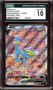 Tarjeta Pokémon CGC 10 Machamp V Alt Art 172/189 Astral Radiance 2022 - Imagen 1 de 3