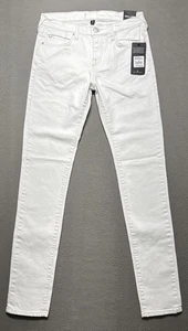 Pantalones de mezclilla True Religion Rocco Renegade para hombre 28x33 blancos relajados ajustados elásticos - Imagen 1 de 14