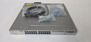 Cisco WS-C3850-24XU-E 3850 24 Port 100M/1/2.5/5/10G UPOE 1100WAC PSU IPServ - Picture 1 of 4