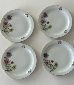 Thun Angelika Bread Plate Gold Trim Porcelain Set of 4 - Picture 1 of 5