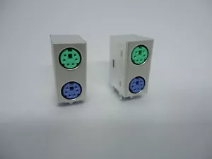 2Pack Purple Green PS2 PS/2 Keyboard Mouse Port Board Jack Plug Connector PCB PC - Picture 1 of 12