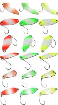 FISHING TACKLE MAX FTM Spoons mit Lumi-Effekt ( selbstleuchtend ) Forellenblinker Miniblinker
