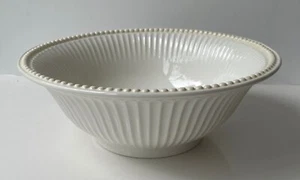 LENOX MAYORDOMO DESPENSA 10" Cuenco de verduras Marfil/Beige acanalado con cuentas Excelente - Imagen 1 de 4