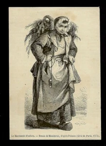 1861 -- LA MARCHANDE D HUITRES D APRES POISSON 1774 3S138 - Picture 1 of 1
