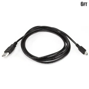 6FT USB Type A to Mini B 5-Pin Sync Data Charge Cable Cord PC Phone Camera 28AWG - Picture 1 of 1
