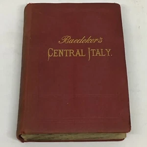 Antique 1893 Handbook For Travelers Pt2 Central Italy & Rome By Karl Baedeker HC - Picture 1 of 12