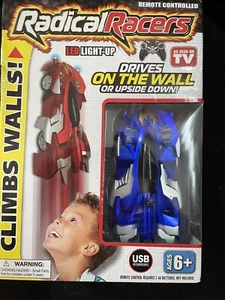 Radical Racers Wall Climbing Car Remote Controlled Open Box USB Recharge Blue - Picture 1 of 7