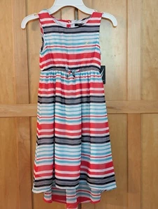 Nautica Girls Stripe Summer Dress Sz 5 NWT - Picture 1 of 6