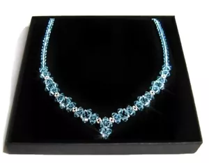 Necklace Made Of Swarovski Elements sparkling crystals bridal jewellery - Picture 1 of 2