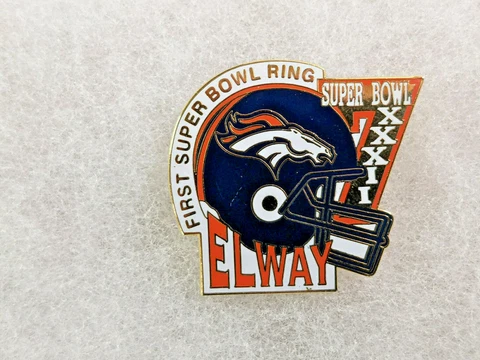 JOHN ELWAY FIRST SUPER BOWL RING LAPEL PIN NFL LICENSED Cover