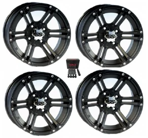 ITP SS212 ATV Wheels/Rims Black 12" Honda Foreman Rancher SRA - Picture 1 of 3