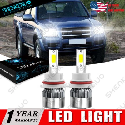 LED Headlight Kit 9007 HB5 6000K White Hi/Low COB Bulb For FORD Ranger 1990-2011 - Image 1 of 4