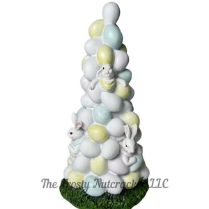 Easter 2024 Bunnies in Egg Tree Yellow decor Collectable Spring Pastel E4 - Picture 1 of 4